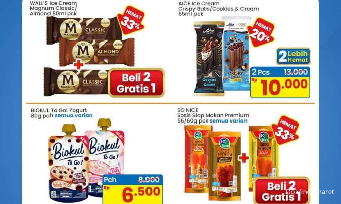 Promo Es Krim & Sosis di Indomaret Januari 2026, Ada Beli 2 Gratis 1
