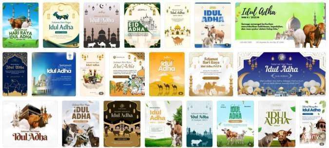 Cara Bikin Ucapan Idul Adha 2025 Menarik di Canva, Cari Template Pakai Kata Kunci ini