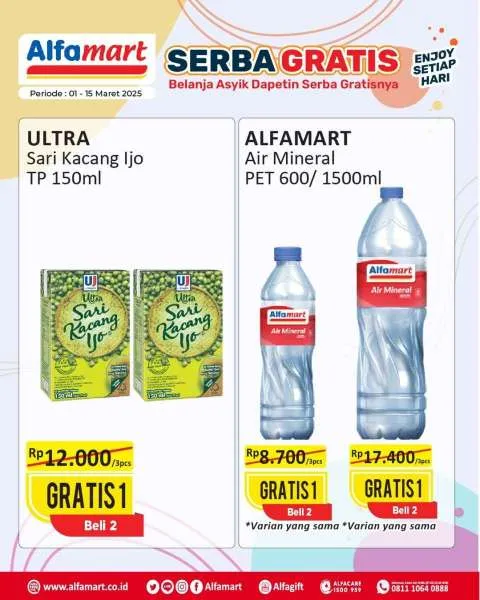 Promo Alfamart Serba Gratis Periode 1-15 Maret 2025