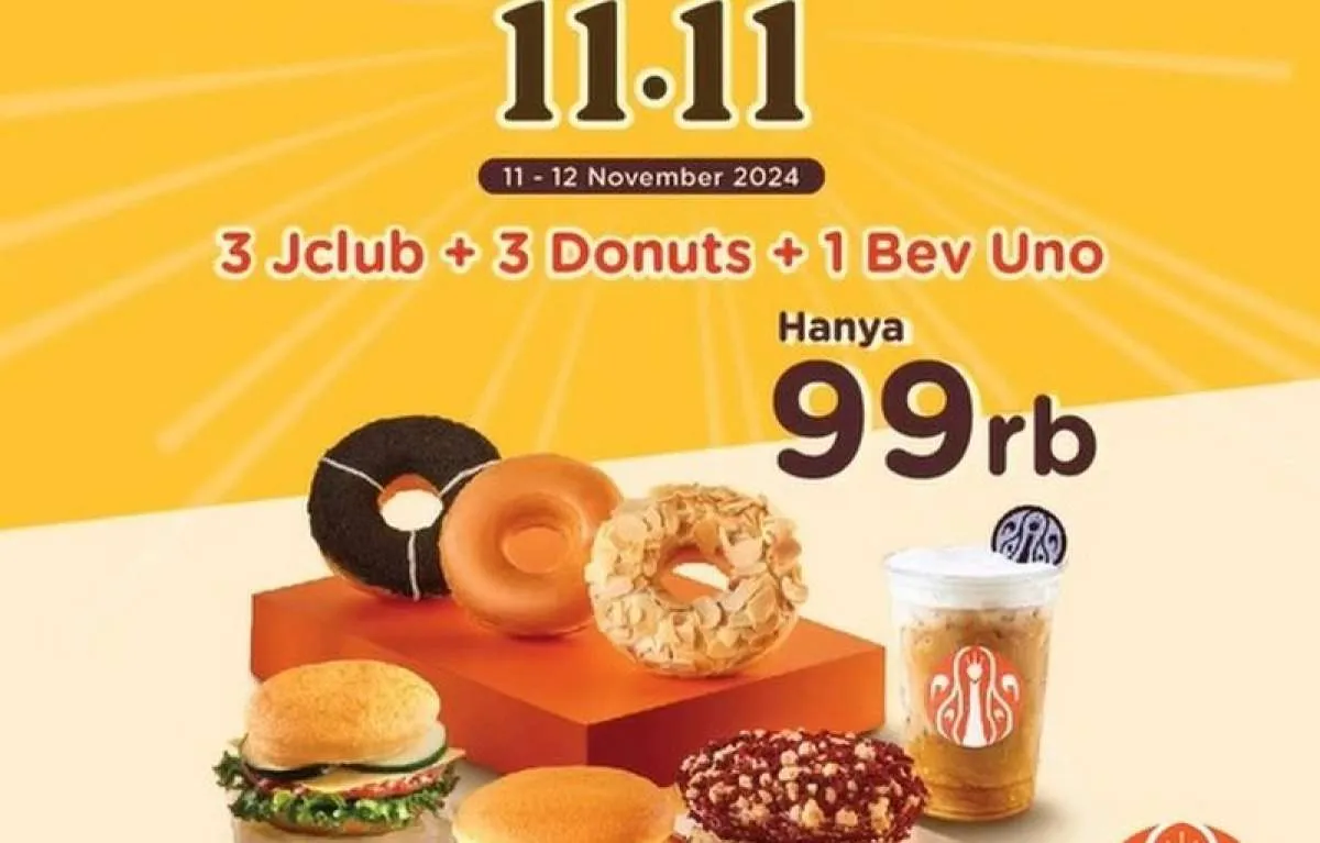 Promo 11.11 di J.CO Berakhir Hari Ini 12 November 2024, Combo Deals Harga Spesial