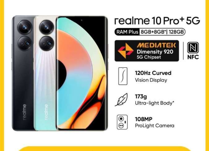Daftar Harga HP Realme 10 Pro Plus Indonesia dan Spesifikasinya