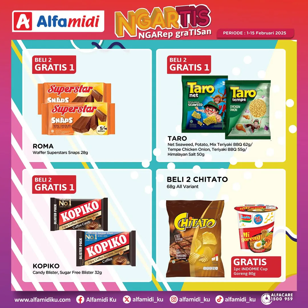 Promo Alfamidi Ngartis (Ngarep Gratisan) Periode 1-15 Februari 2025