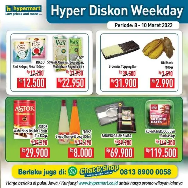 Promo Hypermart Hyper Diskon Weekday Periode 8-10 Maret 2022