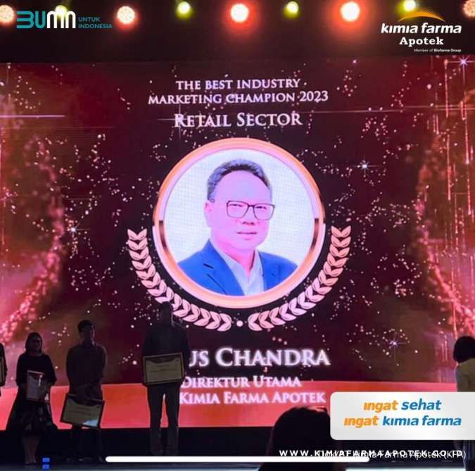 Agus Chandra dari Kimia Farma Apotek Raih The Best Industry Marketing Champion 2023