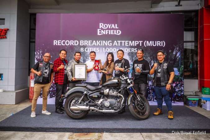 Royal Enfield Indonesia Cetak Rekor MURI, One Ride 2024 Peserta Terbanyak dari 8 Kota