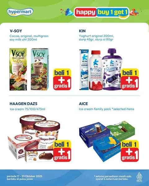 Promo Hypermart Buy 1 Get 1 Periode 17-23 Oktober 2025