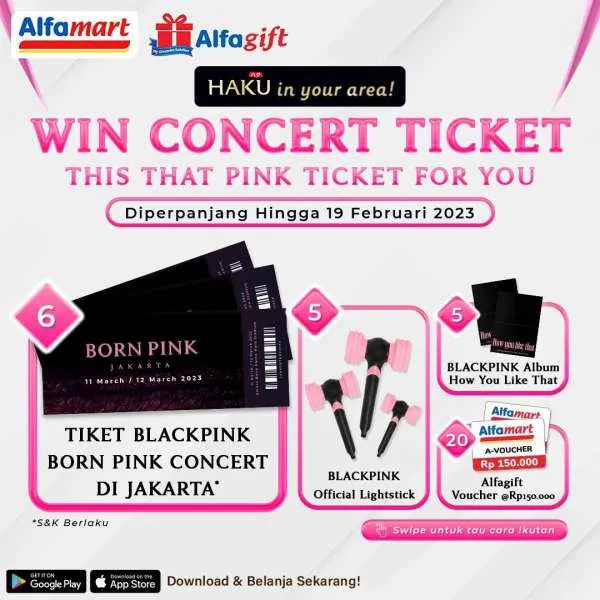 Giveaway Tiket Konser Blackpink di Jakarta dari Haku dan Alfamart