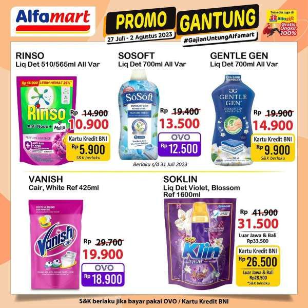 Katalog Harga Promo Alfamart Gantung Terbaru 27 Juli-2 Agustus 2023