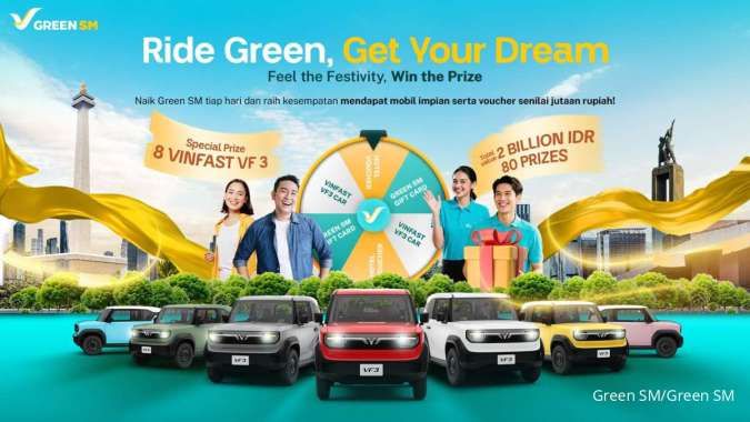Green SM Tawarkan Hadiah Mobil Listrik Lewat Kampanye Kemerdekaan