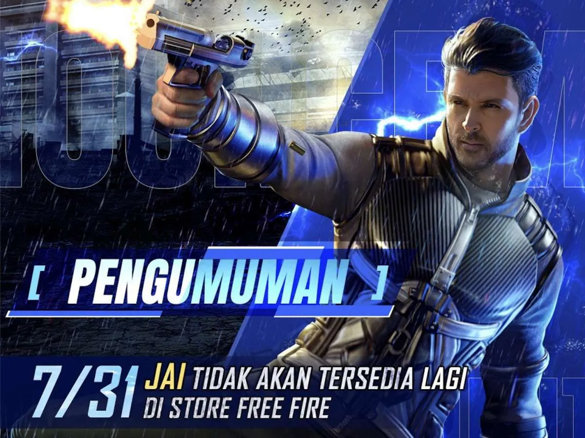 Duh! Karakter Jai di FF akan hilang dari Store, bagaimana nasib yang belum punya?