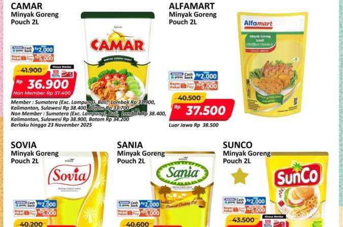 Promo JSM Alfamart Terbaru 21-23 November 2025, Diskon Minyak Goreng 2 Liter