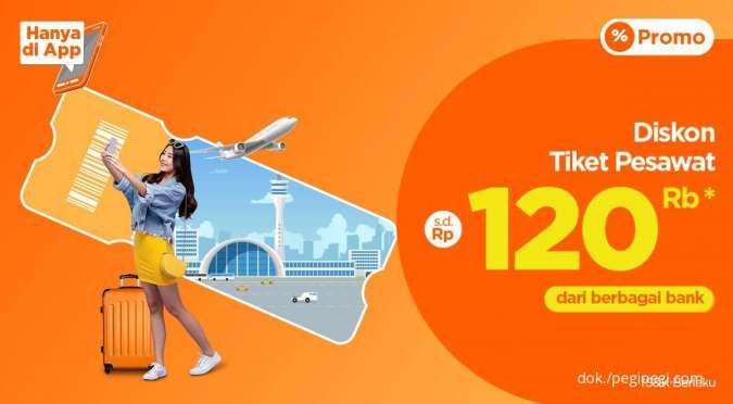 Promo PegiPegi s.d 9 Januari 2022, Diskon Tiket Pesawat s.d Rp120.000 Berbagai Bank