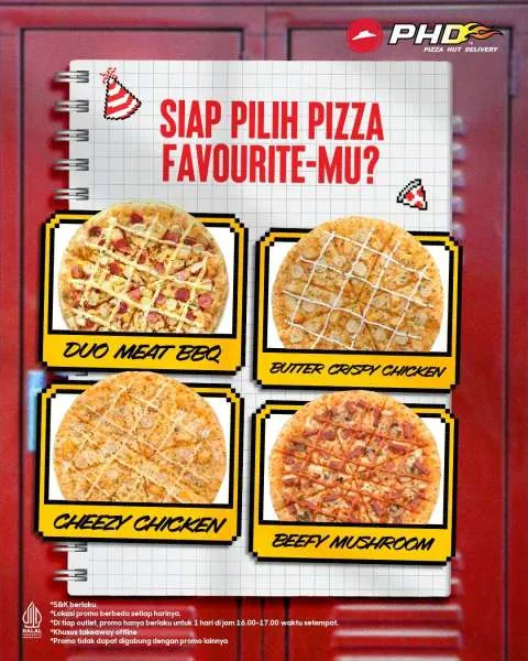 Promo PHD Pesta HUT Delapan Belas Oktober Dapat Pizza Favorit