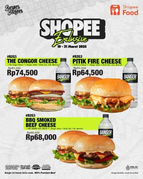 Promo Burger Bangor Shopee Exclusive