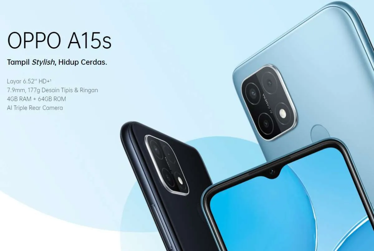 Intip Spesifikasi dan Harga HP OPPO A15s RAM 6 GB Terbaru, Januari 2023