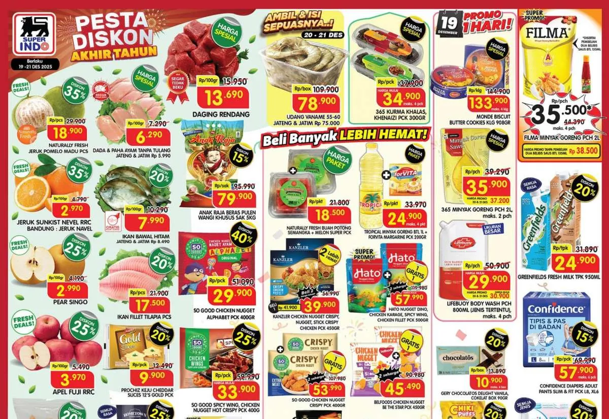 Promo JSM Superindo 19-21 Desember 2025, Beras & Nugget Diskon Sampai 40%