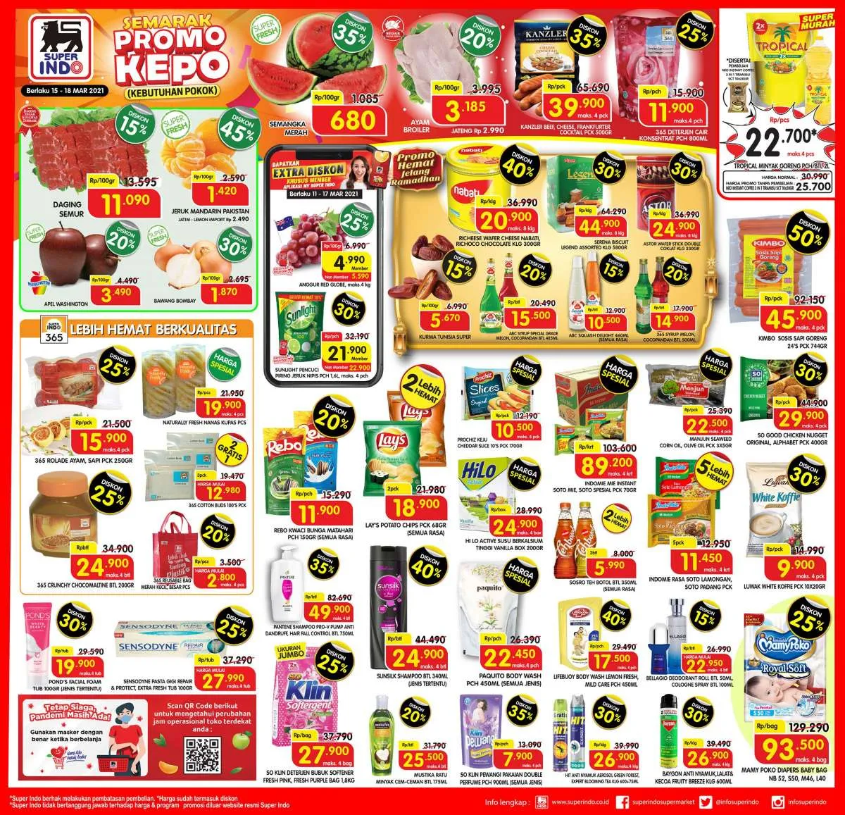 Promo Superindo weekdays 15-18 Maret 2021, diskon mingguan terbaru!