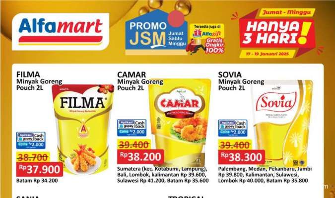 Promo Minyak Goreng Weekend 17-19 Januari 2025 di Alfamart, Superindo dan Indomaret