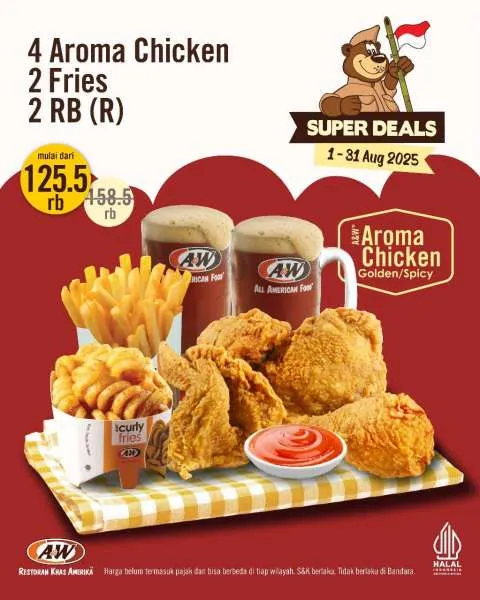Promo A&W Super Deals Paket 4 Aroma Chicken