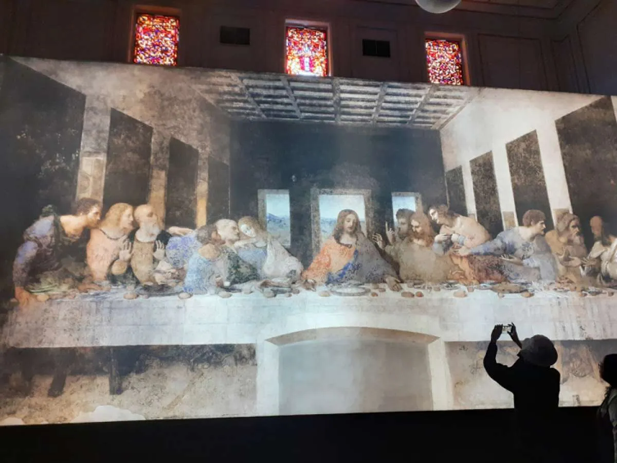 Replika dengan teknologi digital lukisan Leonardo Da Vinci di Museum Mandiri