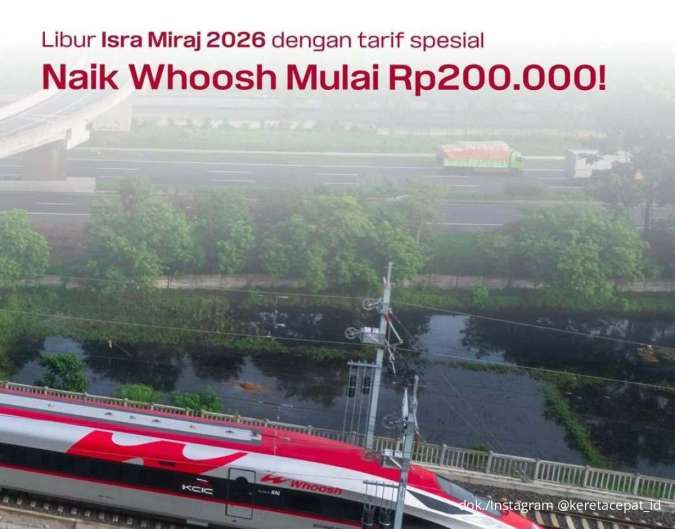 Promo Whoosh Libur Isra Miraj 2026: Tiket Murah untuk Long Weekend sampai 18 Januari