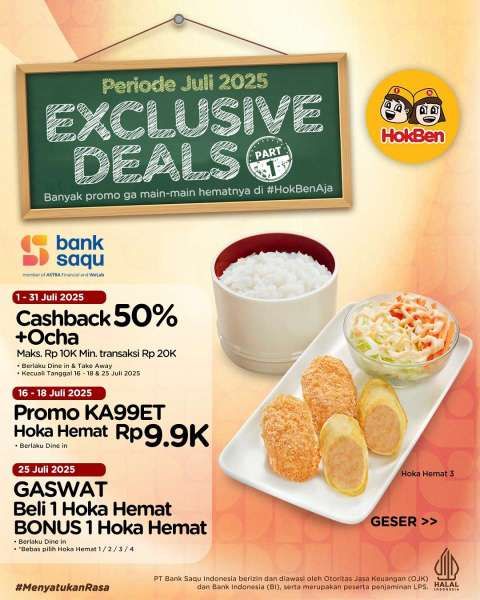 Promo HokBen dan Bank Saqu Bulan Juli 2025