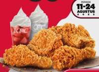 Promo KFC Kombo Merdeka 11-24 Agustus, Paket 4 Ayam dan 2 Float Cuma Rp 80.000-an