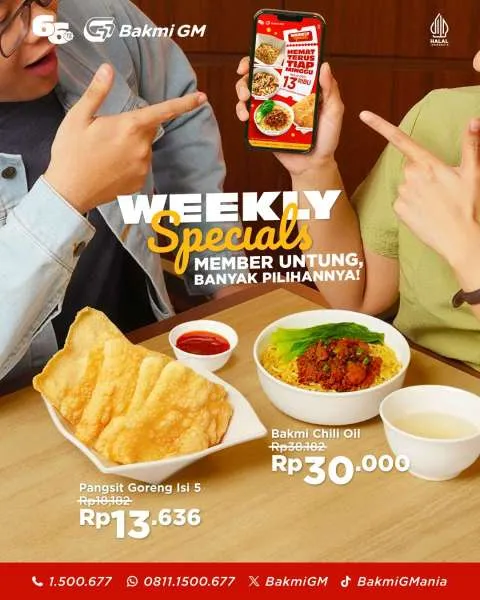 Promo Bakmi GM Weekly Specials Mulai Rp 13.000-an