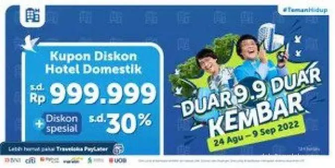 Manfaatkan Promo Traveloka 9.9 Kembar, Kupon Diskon Hotel Domestik hingga Rp 999.999