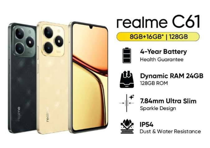 Realme C61 Masih Layak Beli di Tahun 2025, Cek Spesifikasi dan Harga Terbarunya