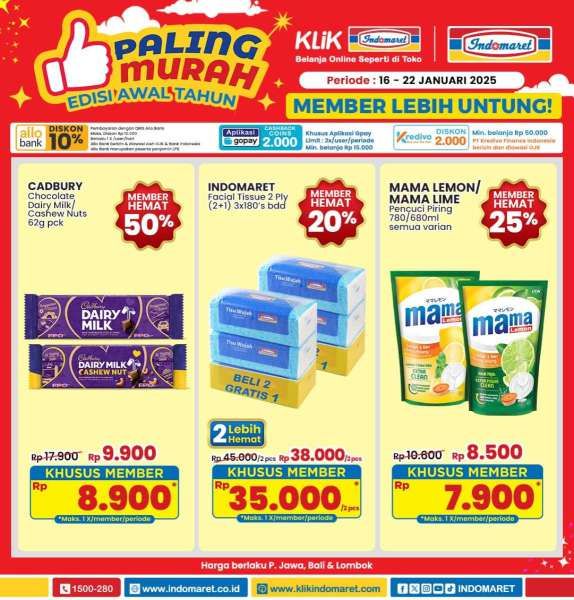 Promo Indomaret 16-22 Januari 2025 Paling Murah