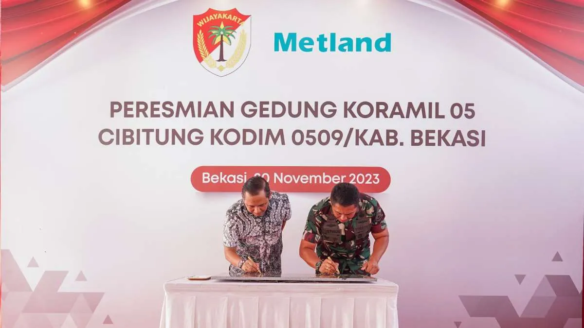 Metland Resmikan Gedung Koramil 05 Cibitung Kodim 0509 /Kabupaten Bekasi 
