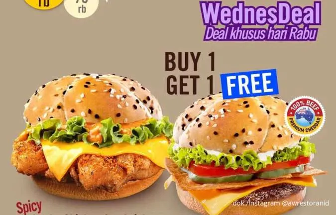 Promo A&W WednesDeal Tiap Rabu Oktober 2025, Mulai Rp 40.000 Dapat 2 Burger Spesial