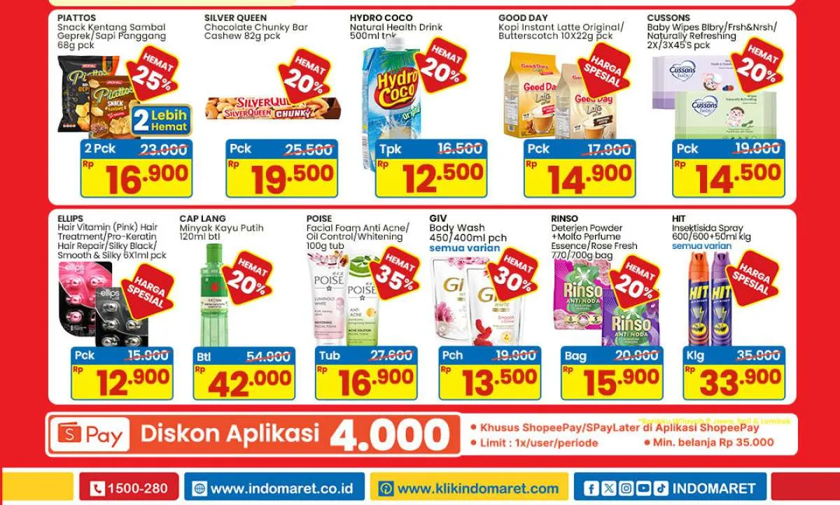 Promo Indomaret 8-14 Januari 2026, Silver Queen dan Rinso Hemat 20%