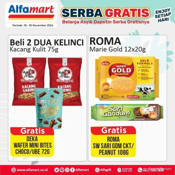 Promo Alfamart Serba Gratis Periode 16-30 November 2024