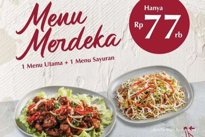Promo Merdeka Ta Wan 1-31 Agustus 2022, Menu Utama dan Sayuran Cuma Rp 77.000