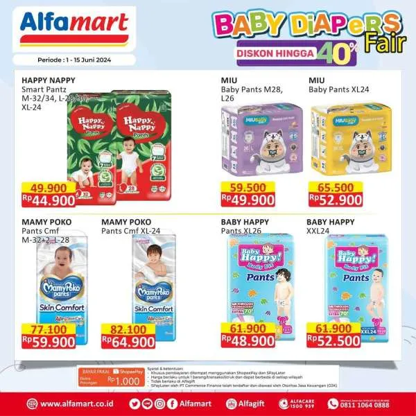 Promo Alfamart Baby Diapers Fair Periode 1-15 Juni 2024