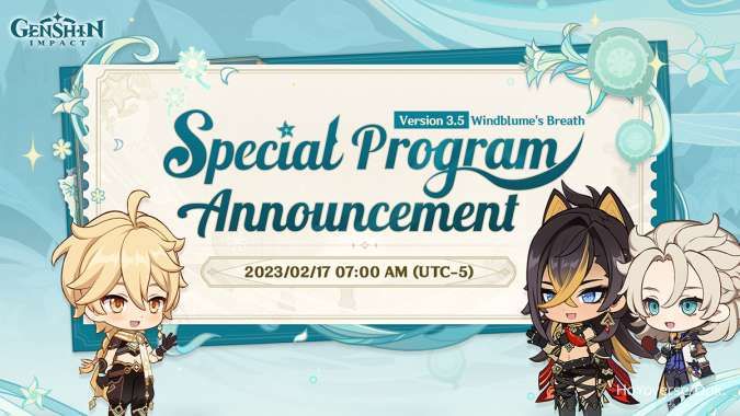 Live Stream Genshin Impact 3.5 Special Program, Siap-siap Kode Redeem & Banner Baru