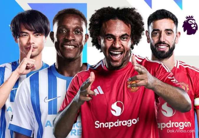 Jadwal & Link Live Streaming Brighton vs Manchester United, Sabtu (24/8)