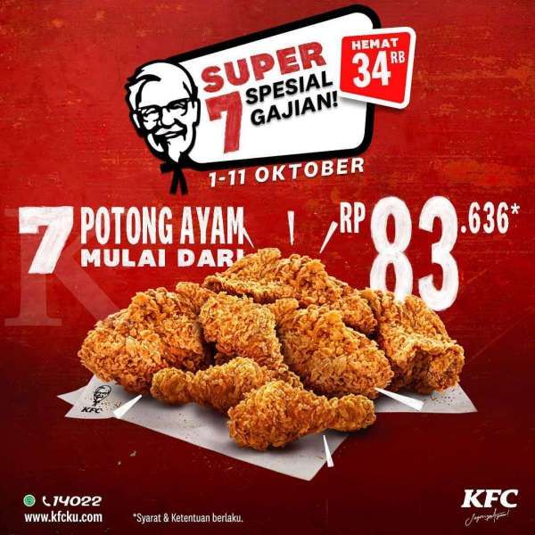 Promo KFC 1-11 Oktober 2020