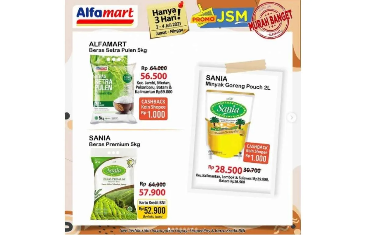 Promo JSM Alfamart 2-4 Juli 2021, diskonan Jumat Sabu Minggu! 