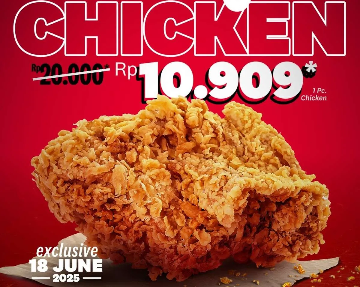 Promo KFC Attack Chicken Datang Lagi! 1 Ayam Mulai Rp 10.000-an, Khusus 18 Juni 2025