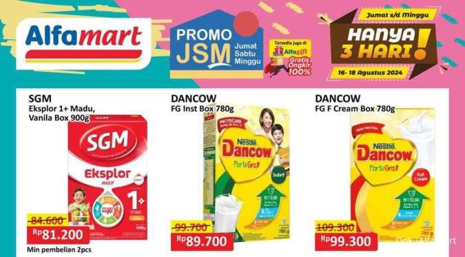 Promo JSM Alfamart 16-18 Agustus 2024, Susu Formula Diskon hingga Rp 24.000!