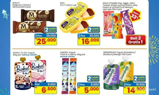 Promo Indomaret Super Hemat 1-10 Desember 2025, Beli 2 Gratis 1 Aneka Es Krim Wall's