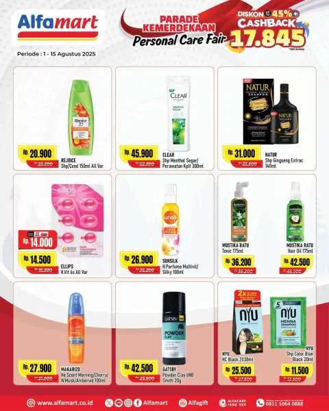 Promo Alfamart Personal Care Fair Periode 1-15 Agustus 2025