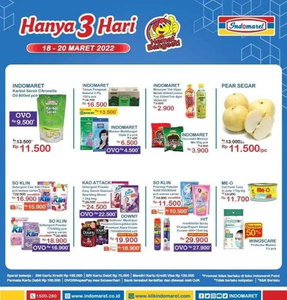 Promo Indomaret Hanya 3 Hari Periode 18-20 Maret 2022