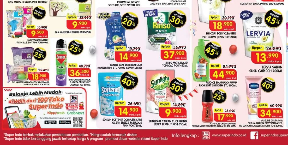 Promo Superindo Weekday Hari Ini 16 Agustus 2023, Promo Belanja Kebutuhan Harian