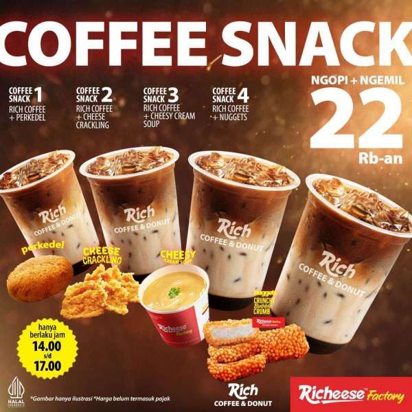 Promo Richeese Factory Coffee and Snack