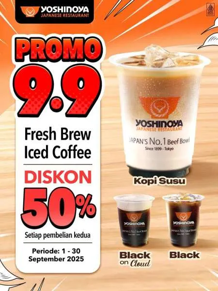Promo Yoshinoya 9.9 Fresh Brew Iced Coffee