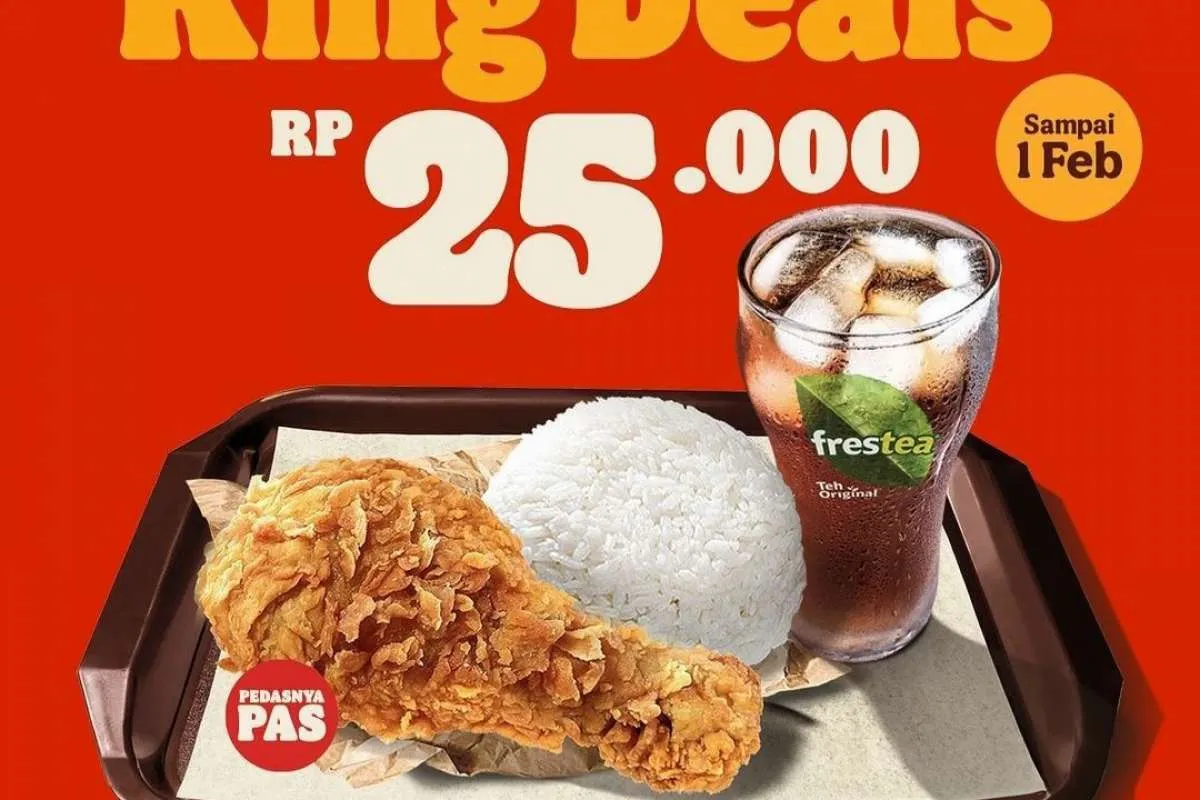Promo Burger King Imlek, Paket King Deals Hanya Rp 25.000 Saja 